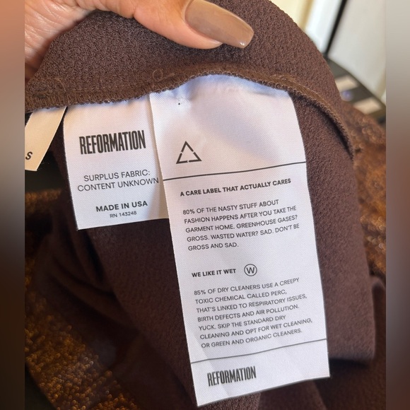 Reformation Mini Copper Open Back Dress Size S - Picture 3 of 9